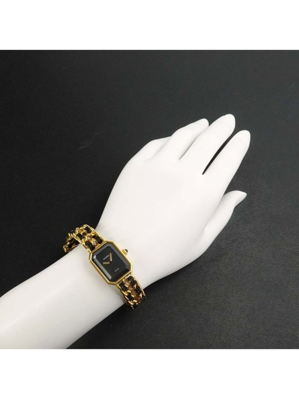 Chanel Premiere M Vintage Watch Black Gold - Picture 3 of 6